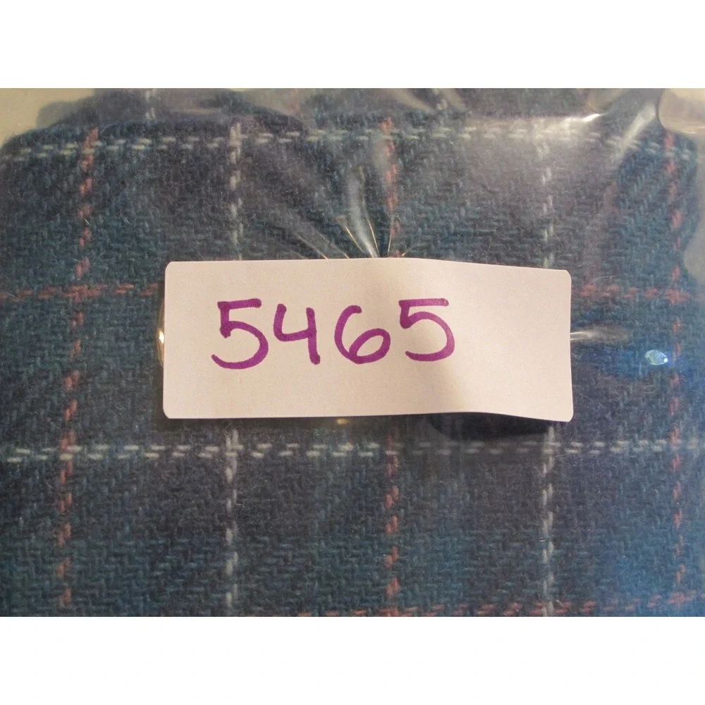 J. CREW Midi Tartan Plaid Skirt Women 14 Blue Wool Blend Belt Academia Old Money